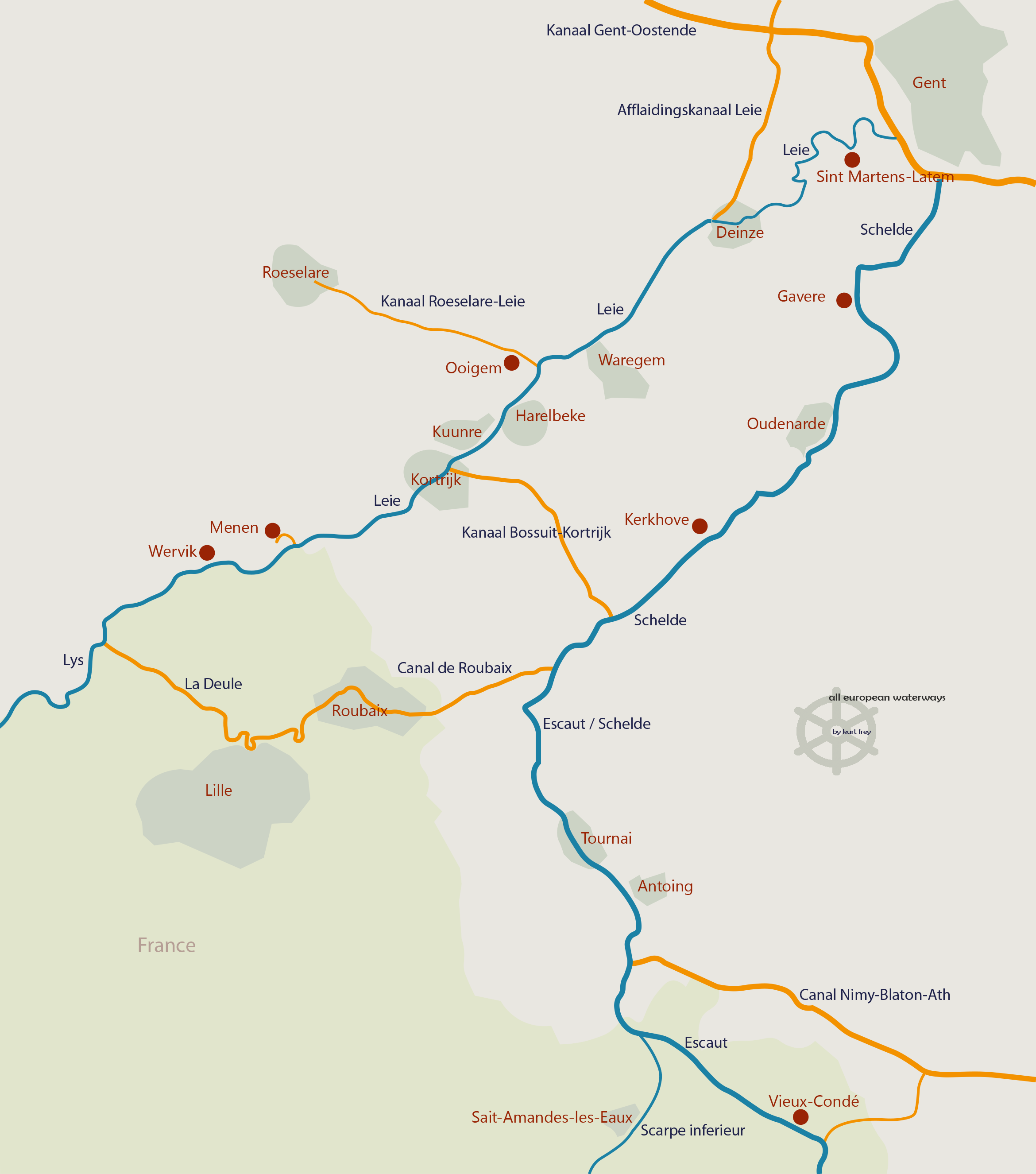 Kanäle Westflandern