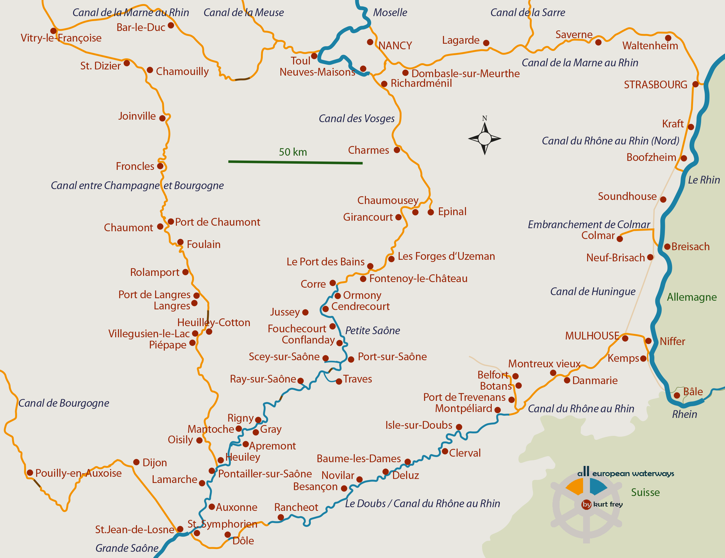 Wasserwege, Flüsse, Kanäle und Seen in Frankreich: Canal du Rhône au